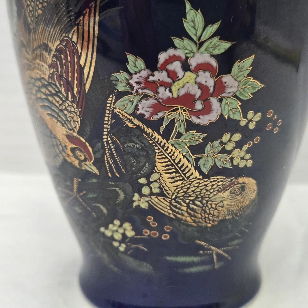 Vtg Asahi Sato Gordon Collection Cobalt Blue Vase 6